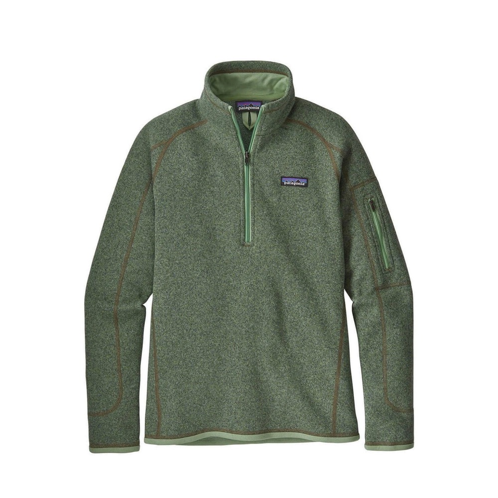Patagonia Better Sweater 1/4 Zip Pullover Hemlock Green Women's Medium NWOT